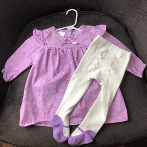6/9 month knitted tights and thin long sleeve top